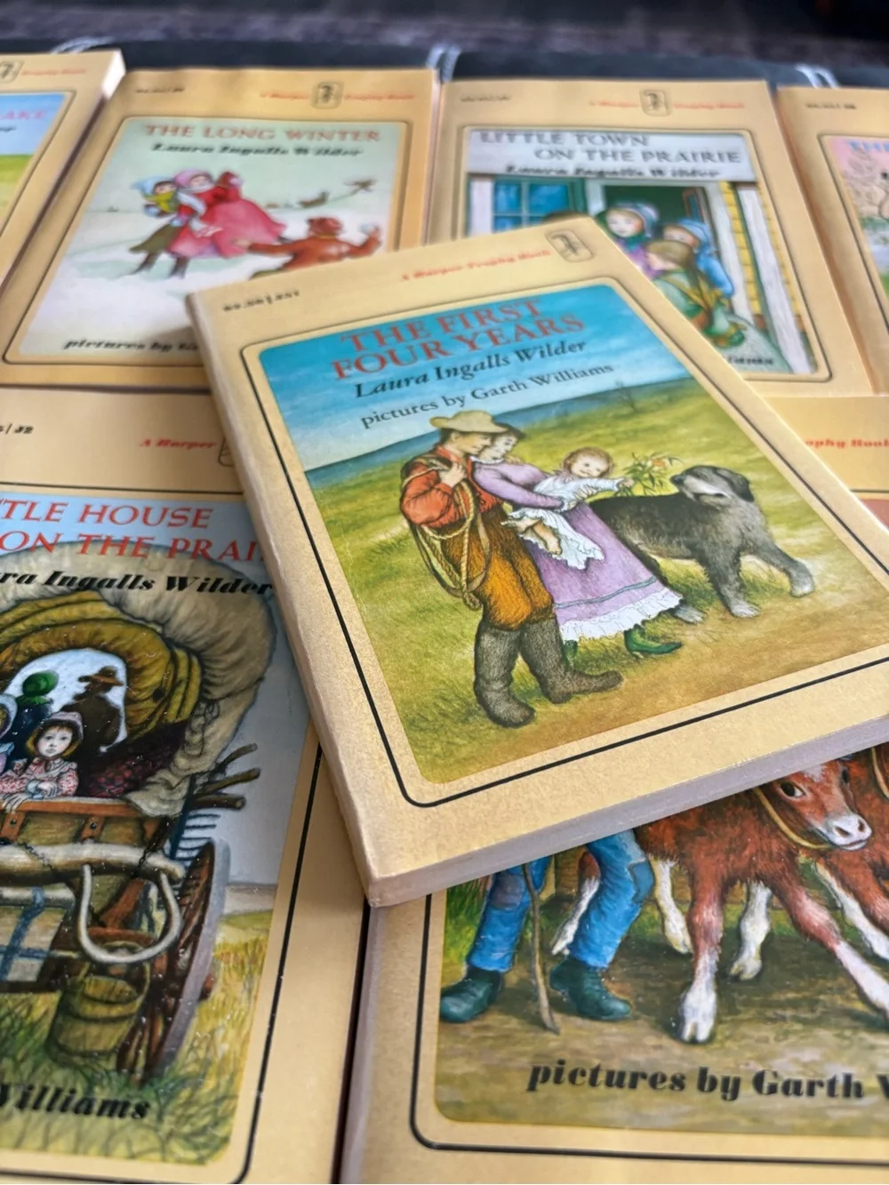 Little House On The Prairie Box Set Complete Series 9 Books Yellow Vintage